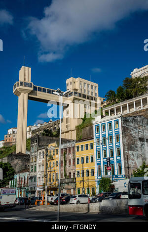 Elevador Lacerda, Art Deco storico ascensore, Salvador, Bahia, Brasile Foto Stock