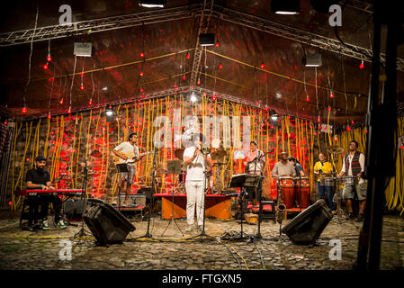 Jazz jam session a Jam n. Mam, tappa al Museo di Arte Moderna di Salvador de Bahia, Brasile, Foto Stock