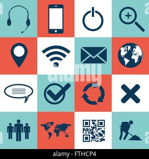 Web e mobil icona impostare Illustrazione Vettoriale