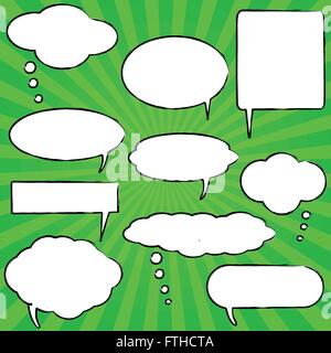 Fumetto discorso bolle di Chat Illustrazione Vettoriale