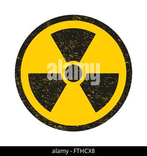 Grunge simbolo nucleare illustrazione vettoriale Illustrazione Vettoriale