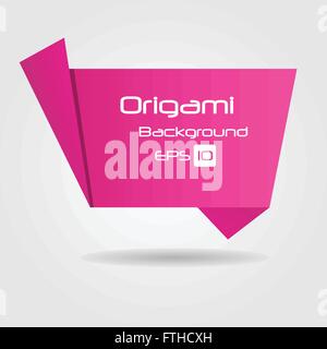 Origami rosa fumetto illustrazione Illustrazione Vettoriale