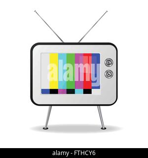 TV retrò del modello di prova Illustrazione Vettoriale