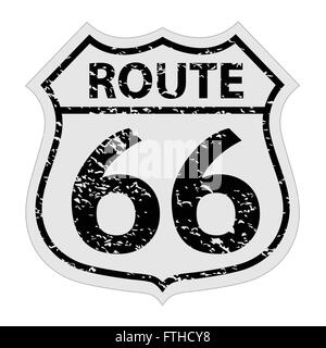Vintage Route 66 Segno Illustrazione Vettoriale