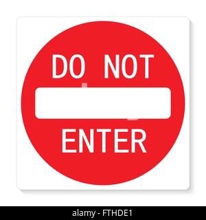 Non immettere illustrazione vettoriale segno Illustrazione Vettoriale