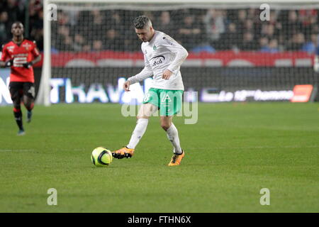 Fabien Lemoine quando uno league match Stade Rennais - come Saint Etienne Febbraio 4, 2016 a Roazhon park,Rennes Foto Stock