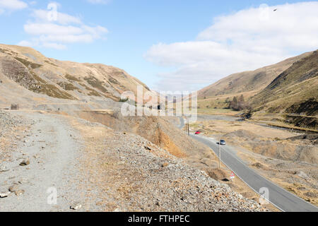 Abbandonata miniera di piombo a Cwmystwyth ceredigion, Galles Foto Stock