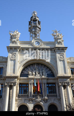 Valencia Central Post Office, Spagna, progettato da Miguel Angel Navarro Foto Stock