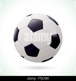 Campo di calcio / soccer ball isolato su sfondo bianco con angoli di verde Illustrazione Vettoriale