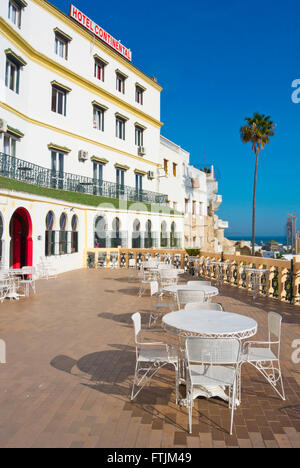 Balcone, Hotel Continental, Tangeri, Marocco settentrionale, Africa settentrionale Foto Stock