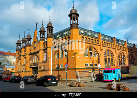 Hala Targowa, Market Hall, Glowne Miasto, città principale, Gdansk, Pomerania, Polonia Foto Stock