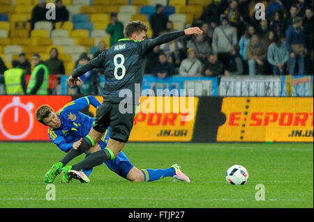 L'Ucraina contro il Galles. La UEFA partita amichevole Foto Stock