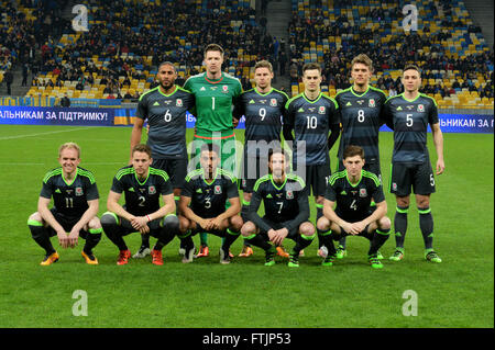 L'Ucraina contro il Galles. La UEFA partita amichevole Foto Stock