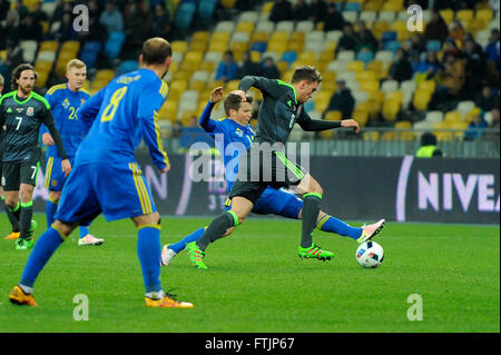 L'Ucraina contro il Galles. La UEFA partita amichevole Foto Stock