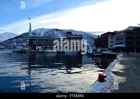 Scandic hotel in Tromso città sul blu soleggiata giornata invernale xx febbraio 2016 Foto Stock