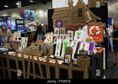 WONDERCON: Los Angeles Convention Center, 25 marzo thru 27, 2016. Fornitore display stand in occasione dell'annuale convention di intrattenimento. Foto Stock