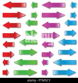 Colorate le frecce del vettore Illustrazione Vettoriale