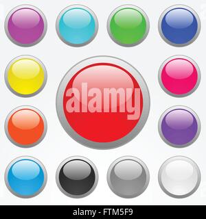Vettore pulsanti Web Illustrazione Vettoriale