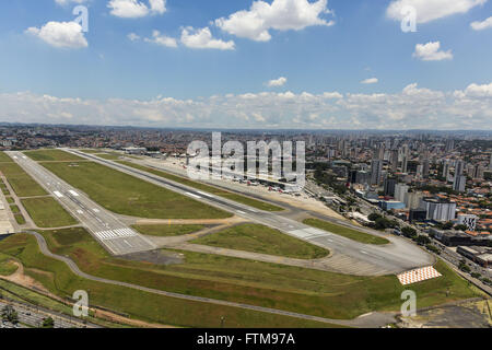 Vista aerea di Sao Paulo / Aeroporto di Congonhas e a Washington Luis Avenue Foto Stock