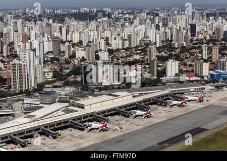 Vista aerea di Sao Paulo / Aeroporto di Congonhas Foto Stock