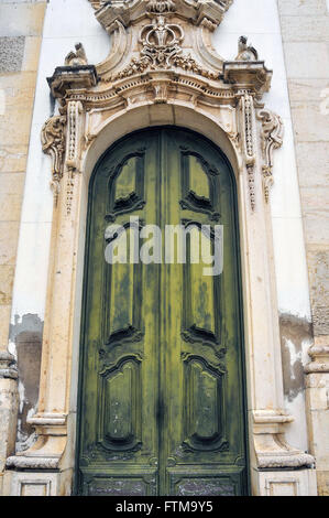 Dettaglio della porta centrale della Chiesa del Terzo Ordine di Nostra Signora del Monte Carmelo Foto Stock