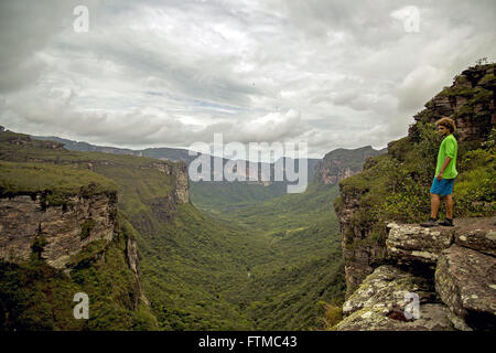 Vale do Pati visa Cachoeirao gazebo in Chapada Diamantina National Park Foto Stock