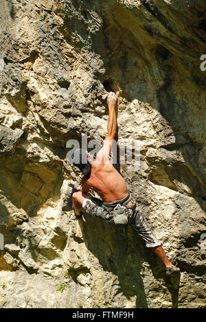 Libera palestra di roccia Foto Stock