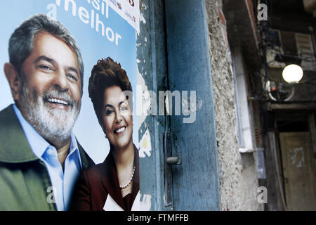 Campagna elettorale in favela di Santa Marta a Santa Marta in Rio de Janeiro City Foto Stock