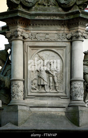 Köln, Altstadt-Nord, Alter Markt, Jan von Werth Brunnen Foto Stock