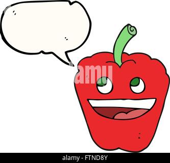 Disegnate a mano libera discorso bolla cartoon pepe Illustrazione Vettoriale