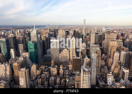 Skyline di New York dall'Empire state Building, New York, USA, Stati Uniti d'America Foto Stock