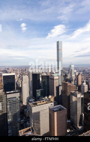 Vista dal Rockefeller Center dello skyline di New York, New York City, USA, Stati Uniti d'America Foto Stock