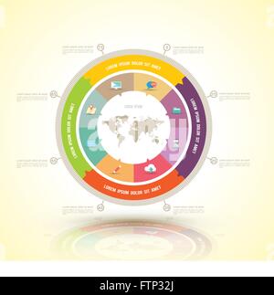 Cerchio di vettore i concetti di business con le icone. Illustrazione Vettoriale