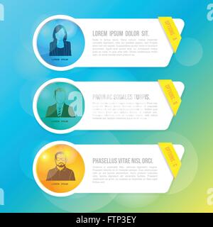Moderno e minimale opzioni banner elementi per business infographics. Illustrazione Vettoriale