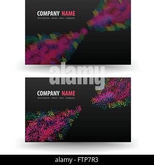 Vettore abstract creative business cards. Illustrazione Vettoriale. impostare il modello. Illustrazione Vettoriale