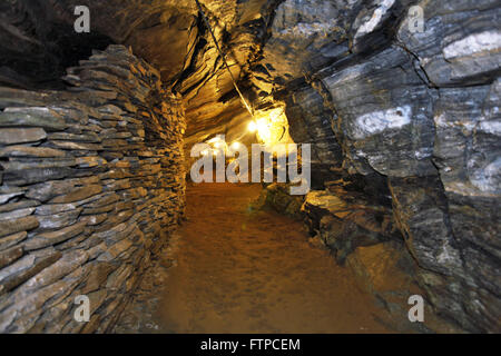 Galleria sotterranea il mio passaggio - la vecchia miniera d'oro Foto Stock