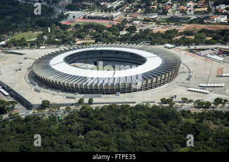 Vista aerea del Estadio Governador Magalhaes Pinto - noto come Mineirao - aperto nel 1965 Foto Stock