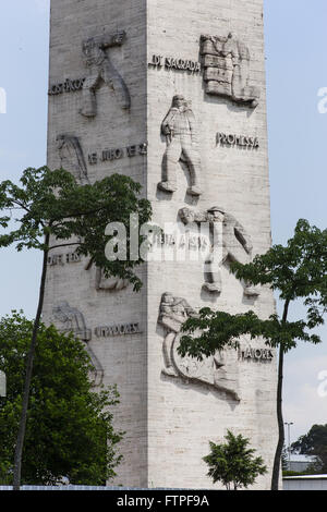 Dettaglio dall'obelisco al mausoleo di eroi 1932 - opera di Galileo Ugo Emendabili Foto Stock