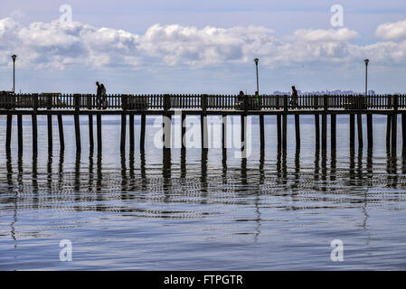 Pier Lago Guaiba - quartiere di Ipanema Foto Stock