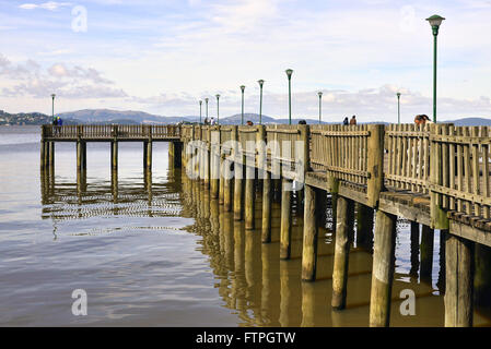 Pier Lago Guaiba - quartiere di Ipanema Foto Stock