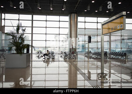 Ala di salire a bordo terminale 3 con il brano di sottofondo da Sao Paulo / l'Aeroporto Internazionale di Guarulhos Foto Stock