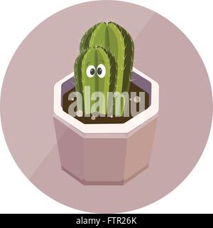 Cactus simpatico personaggio Illustrazione Vettoriale