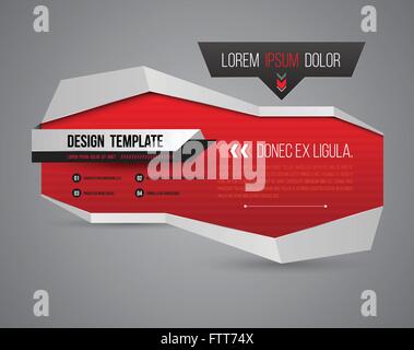 Banner moderno 3D stile. Illustrazione Vettoriale. Si può utilizzare per la promozione e la pubblicità sulla stampa e sito web. Illustrazione Vettoriale