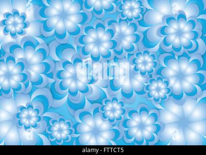 Abstract blue fiori d'estate sfondo. Illustrazione Vettoriale Illustrazione Vettoriale