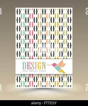 Copertina con vettore di uccelli. Per prenotare, brochure, volantini, poster, opuscoli, depliant, Cd cover design, cartolina, business card, Illustrazione Vettoriale