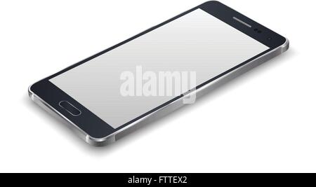 Mockup smartphone vettore set stile realista. Illustrazione Vettoriale realistiche. Si può utilizzare per la stampa e il web elemento. Elemento app. Illustrazione Vettoriale