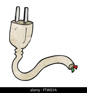 Freehand textured cartoon spina elettrica Illustrazione Vettoriale