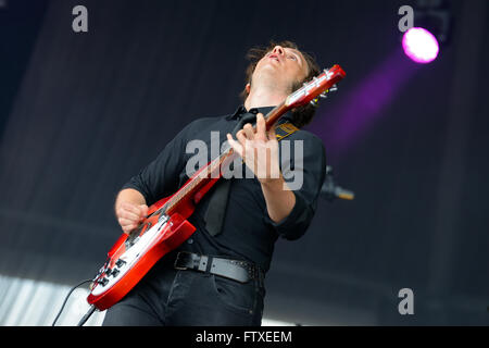 BENICASSIM, Spagna - 19 Luglio: Skizophonic (BAND) esegue a FIB Festival il 19 luglio 2014 a Benicassim, Spagna. Foto Stock