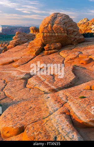 Tramonto al sud Coyote Buttes, Vermiglio scogliere monumento nazionale Foto Stock