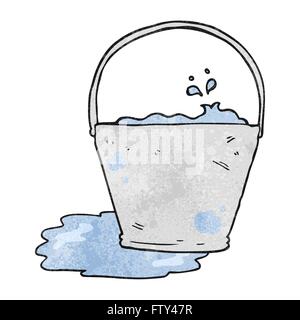 Freehand textured cartoon secchio di acqua Illustrazione Vettoriale